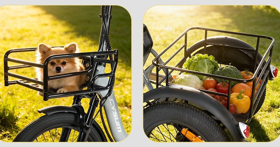 Comment bien charger et optimiser son vélo électrique au quotidien ? (Paniers, sacoches et paniers arrière)