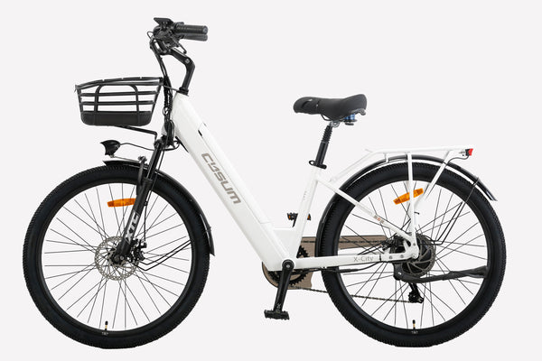 Cysum Vélo électrique X-City – Moteur 48 V 250 W, couple 45 Nm, batterie lithium 48 V 10,4 Ah, cadre ouvert, design unisexe pour les trajets quotidiens
