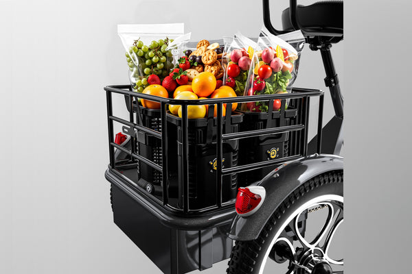 Cysum Tricycle électrique T1 Vélo Cruiser à 3 roues, vélo électrique pliable de 16 pouces Batterie au lithium de grande capacité 576 Wh Moteur 48V 55Nm