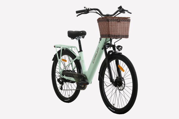Cysum Vélo électrique X-City – Moteur 48 V 250 W, couple 45 Nm, batterie lithium 48 V 10,4 Ah, cadre ouvert, design unisexe pour les trajets quotidiens