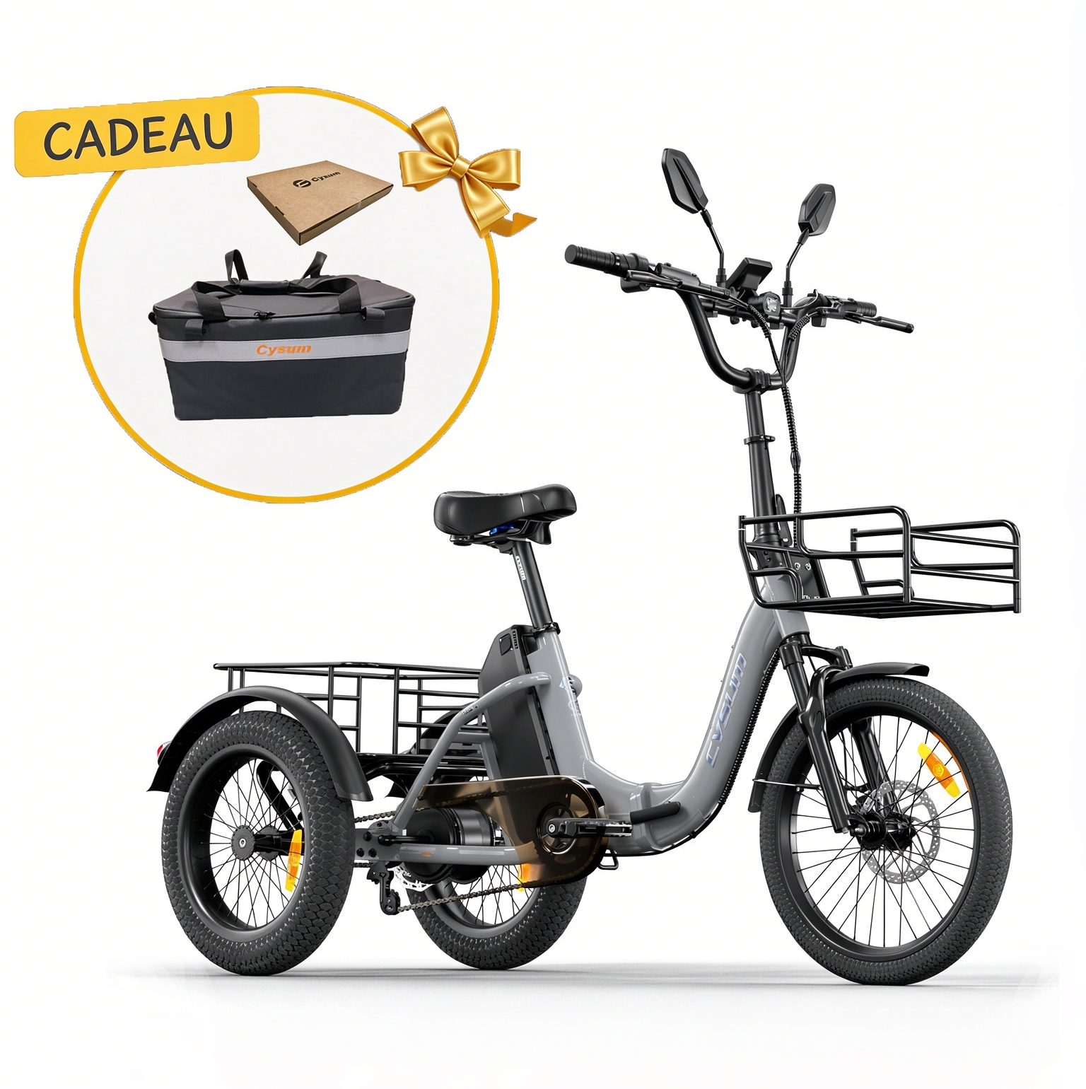 AG1 Pro Vélo Électrique à Trois Roues Pliable | Adulte, Femme & Senior
