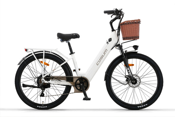 Cysum Vélo électrique X-City – Moteur 48 V 250 W, couple 45 Nm, batterie lithium 48 V 10,4 Ah, cadre ouvert, design unisexe pour les trajets quotidiens