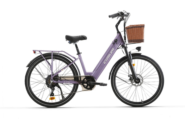 Cysum Vélo électrique X-City – Moteur 48 V 250 W, couple 45 Nm, batterie lithium 48 V 10,4 Ah, cadre ouvert, design unisexe pour les trajets quotidiens